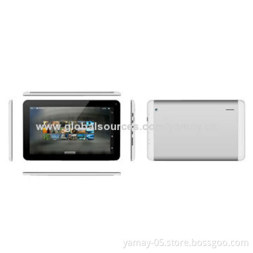 10.1-inch tablet PC, Android 4.2, MTK8382 quad core 1.2GHz, 1GB+8GB, dual camera, 3G, GPS, BT, Wi-Fi